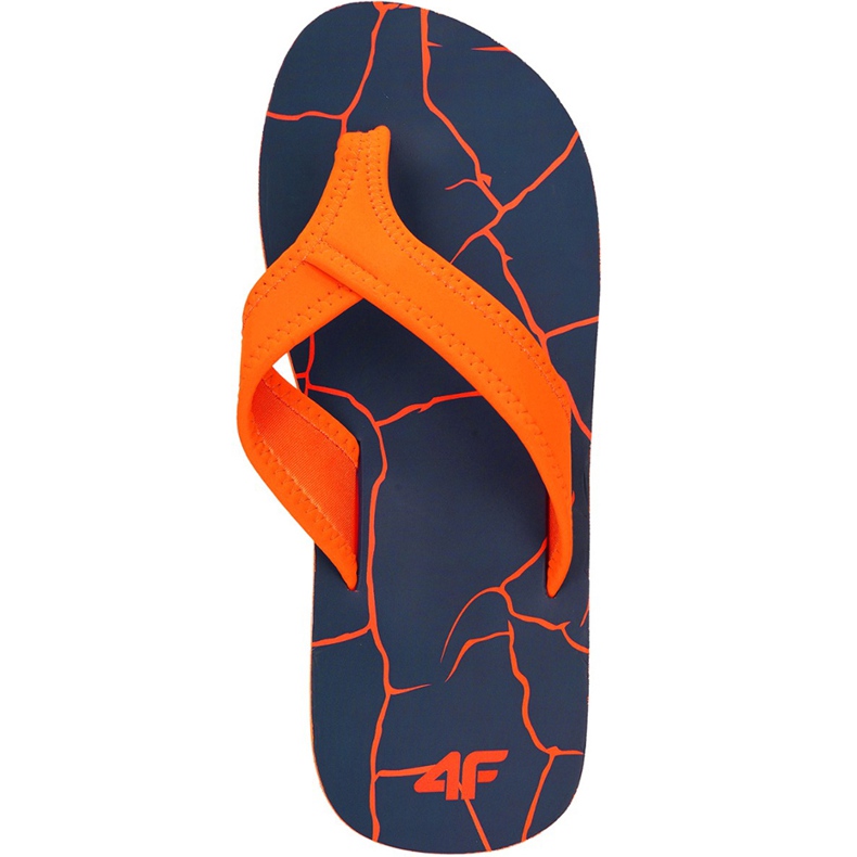 Zapatillas de hombre 4F azul marino oscuro H4L19 KLM004 30S naranja