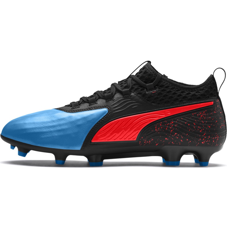 Botas de fútbol Puma One 19.2 negro azul rojo Fg Ag 105484 01 multicolor