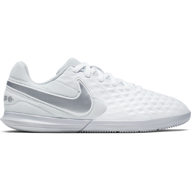 Zapatillas de fútbol Nike Tiempo Legend 8 Club Ic Junior AT5882 100 blanco blanco