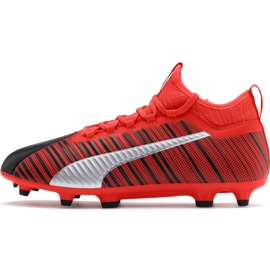Botas de fútbol Puma One 5.3 Fg Ag rojo-negro 105604 01 multicolor