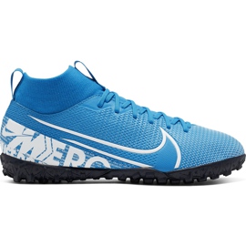 Calzado de fútbol Nike Mercurial Superfly 7 Academy Tf Junior AT8143 414 multicolor azul