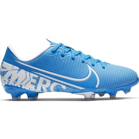 Zapatos de fútbol Nike Mercurial Vapor 13 Academy FG / MG Junior AT8123 414 azul azul