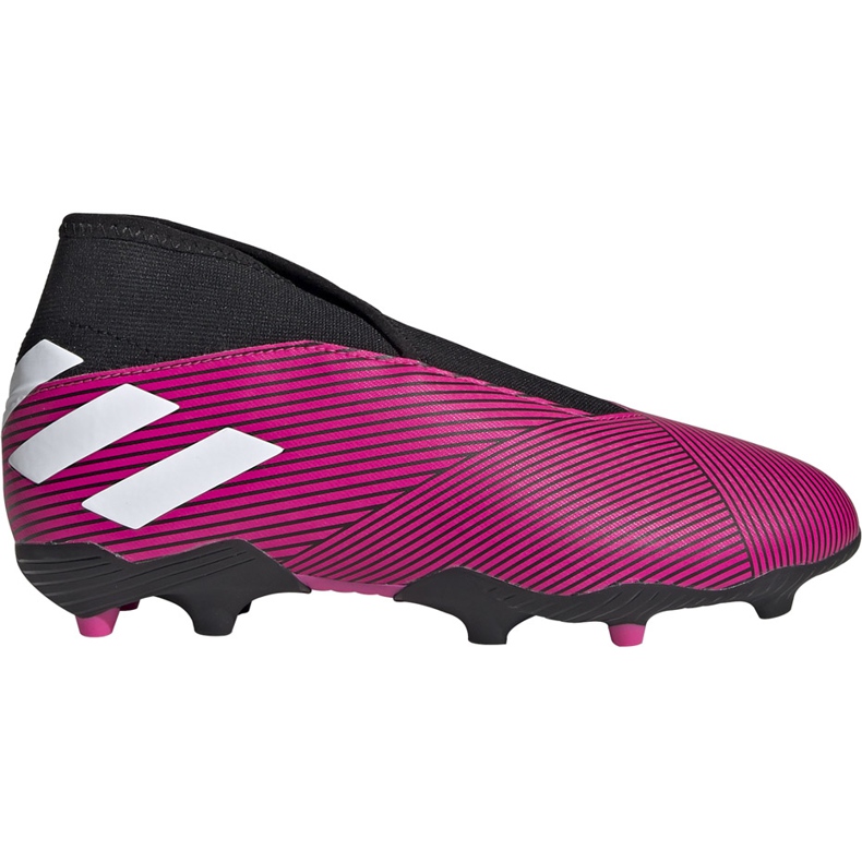 Adidas Nemeziz 19.3 Ll Fg Jr zapatos de fútbol rosas EF8848 negro