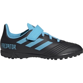 Adidas Predator 19.4 H&amp;L Tf Junior botas de fútbol negro azul G25827