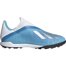 Zapatillas de fútbol Adidas X 19.3 Ll Tf azul y blanco EF0632
