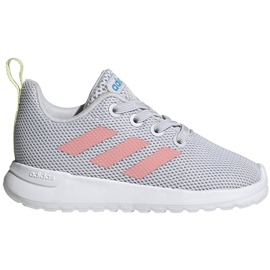 Zapatillas adidas Lite Racer Cln I para niños gris-rosa EG4013