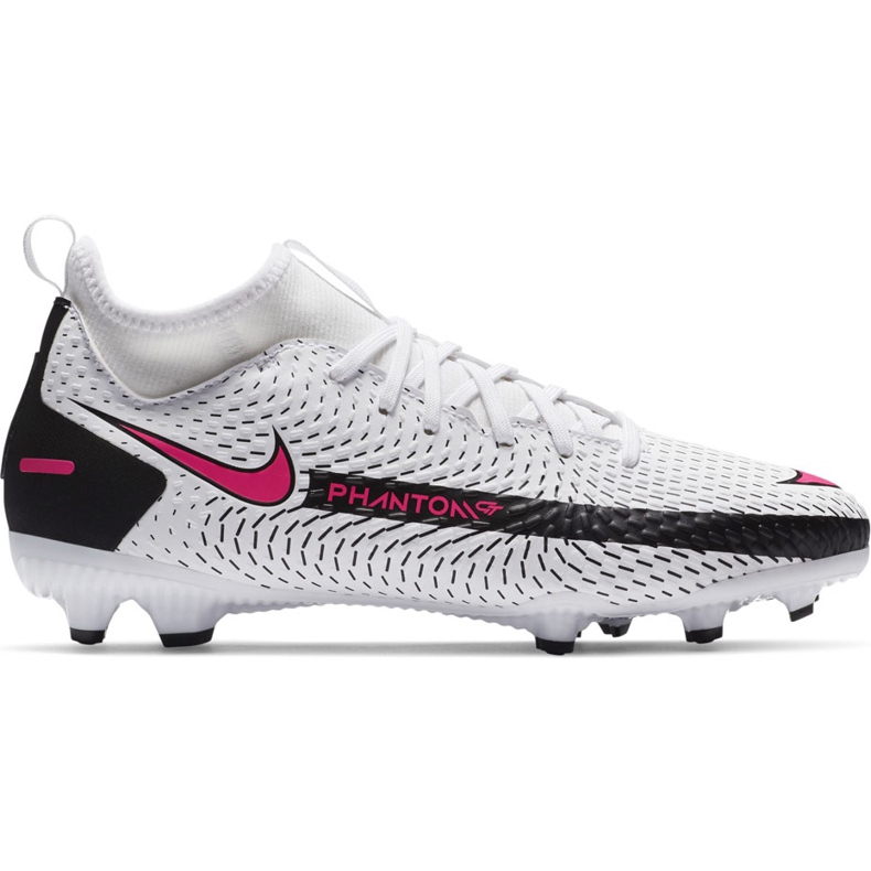 Zapatillas de fútbol Nike Phantom Gt Academy Df FG / MG Junior CW6694 160 blanco blanco