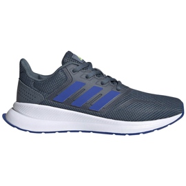 Zapatillas Adidas Runfalcon K para niños gris-azul FV9442