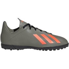 Verde Zapatillas de fútbol adidas X 19.4 Tf Jr EF8378