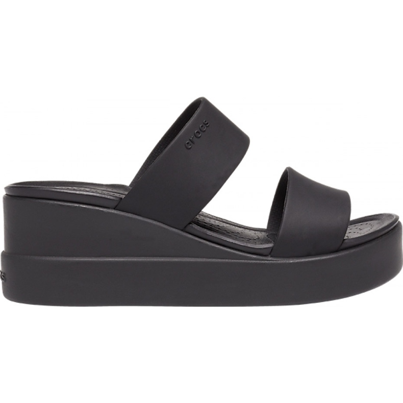 Pantuflas de mujer Crocs Brooklyn Mid Wedge W negro 206219060