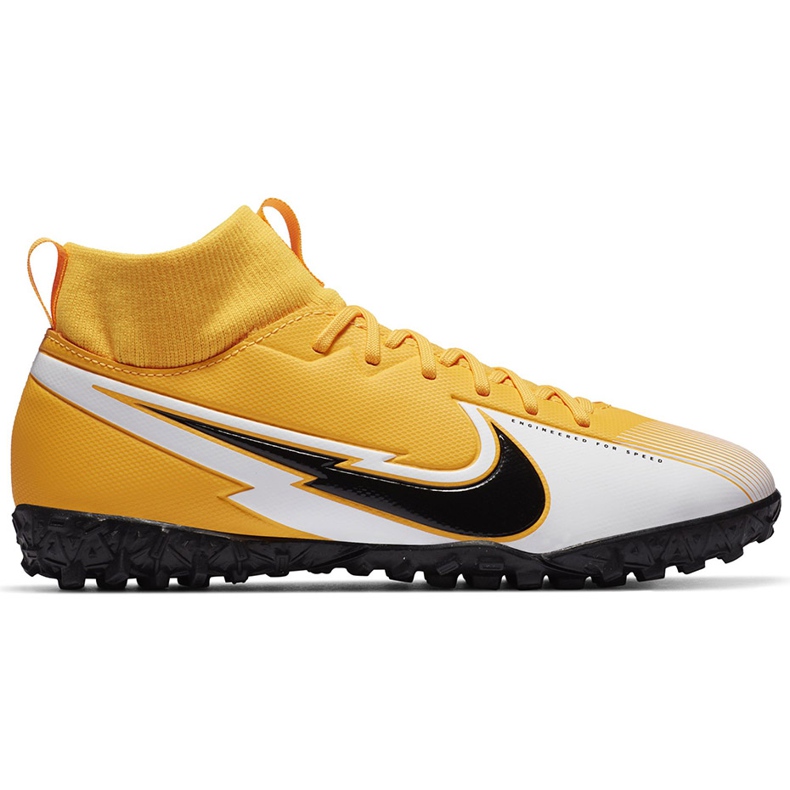 Calzado de fútbol Nike Mercurial Superfly 7 Academy Tf Junior AT8143 801 naranja amarillo