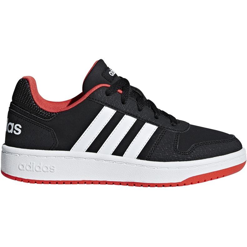 Adidas Hoops 2.0 K Zapatillas para niños negras-rojas B76067 blanco negro rojo
