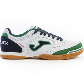 Zapatos de fútbol Joma Top Flex 932 Sala In en blanco, verde y azul marino marina