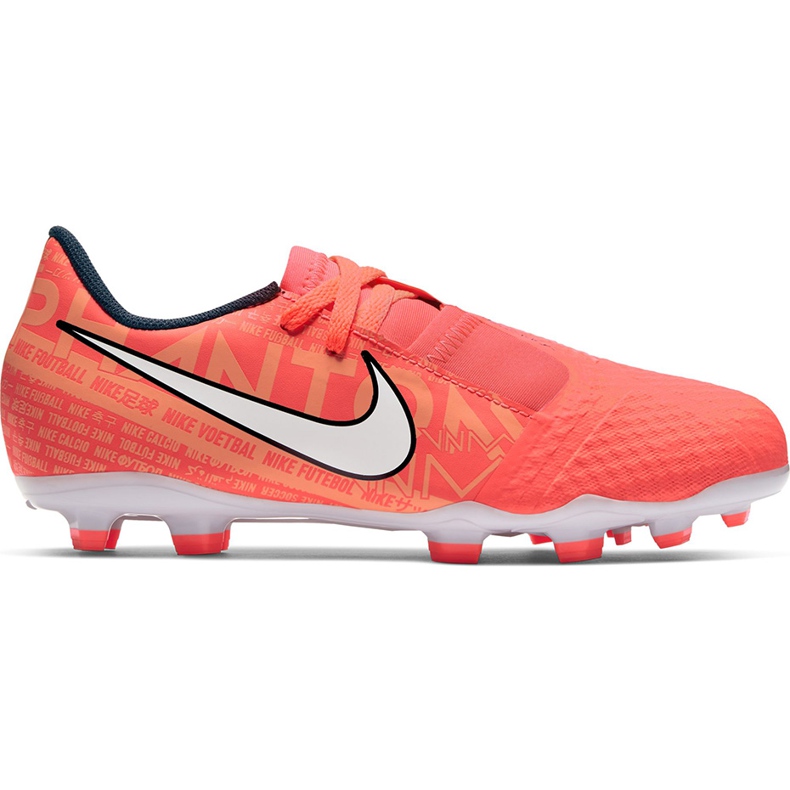 Zapatos de fútbol Nike Phantom Venom Academy Fg Jr AO0362 810 naranja naranja