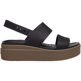 Sandalias Crocs para mujer Brooklyn Low Wedge W marrón 206453 07H negro