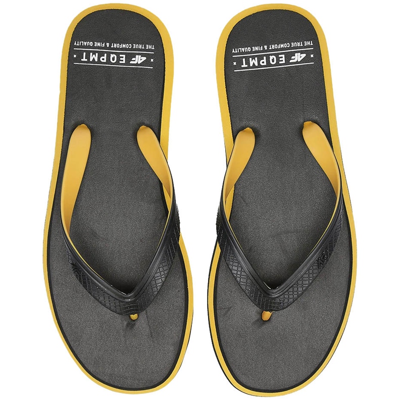 Zapatillas de hombre 4F amarillo H4L20 KLM005 71S negro