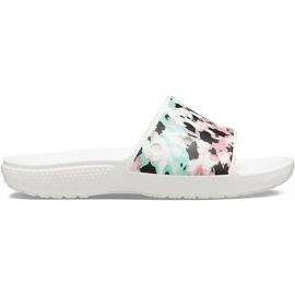 Crocs Classic Crocs Tie Dye Mania Slide 206481928 para mujer blanco multicolor