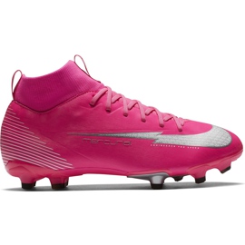 Zapatillas de fútbol Nike Mercurial Superfly 7 Academy Km FG / MG Junior DB5609 611 rosa rosa
