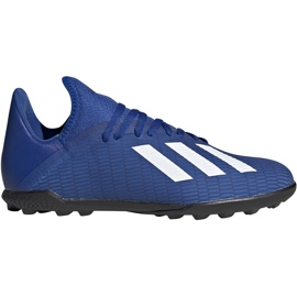Botas de fútbol adidas X 19.3 Tf Junior EG7172 azul azul