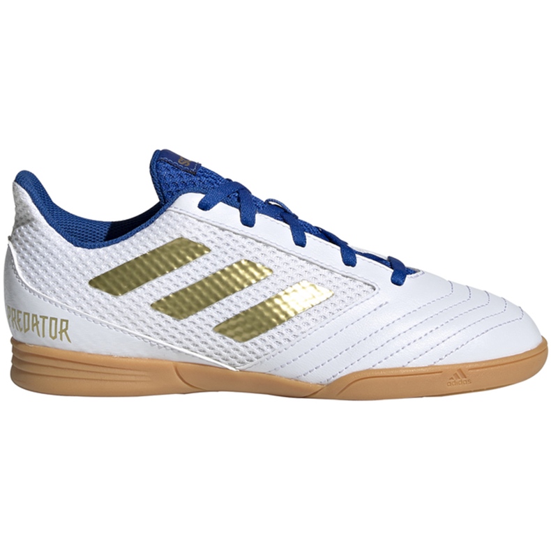 Botas de fútbol adidas Predator 19.4 In Sala Junior blanco y azul EG2829