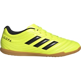 Adidas Copa 19.4 In botas de fútbol amarillas F35487 negro amarillo