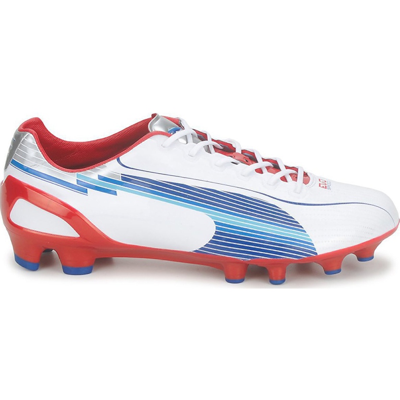 Botas de fútbol Puma Evo Speed ​​1 Fg blanco-rojo-azul 102527 01