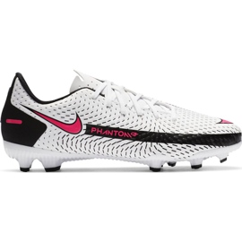 Nike Jr Phantom Gt Academy FG / MG CK8476 160 zapatos de fútbol blanco blanco