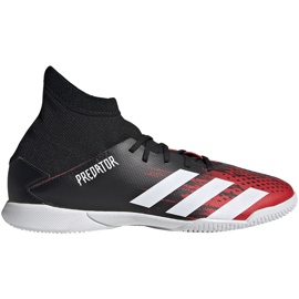 Botas de fútbol Adidas Predator 20.3 In Jr negras y rojas EF1954 multicolor negro