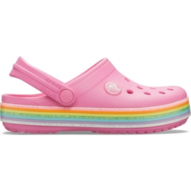 Crocs para niños Crocband Rainbow Glitter Clg K rosa 206151669 rosado