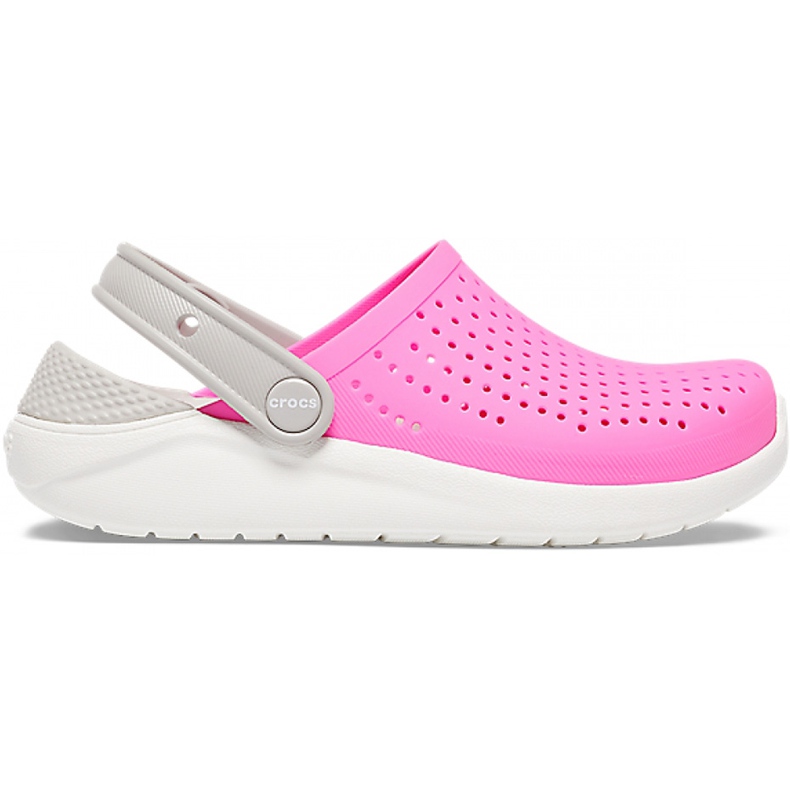 Crocs para niños LiteRide Clog Niños, pink-white 205964 6QR rosado