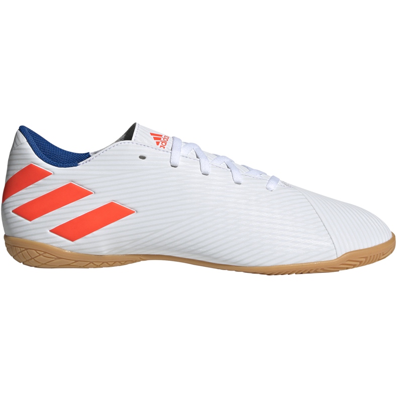 Adidas Nemeziz Messi 19.4 en blanco y rojo zapatos de fútbol F34550