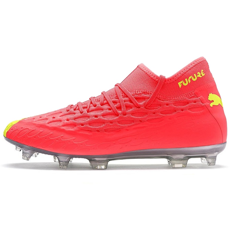Botas de fútbol Puma Future 5.2 Netfit Osg Evo Fg Ag 106007 01 amarillo rojo