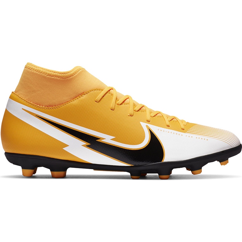 Zapatos de fútbol Nike Mercurial Superfly 7 Club FG / MG AT7949 801 naranja amarillo