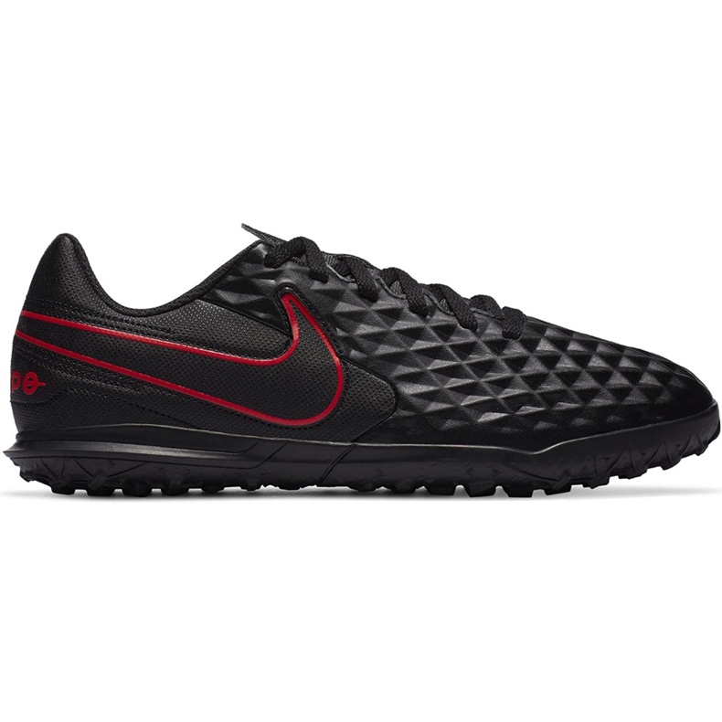 Botas de fútbol Nike Tiempo Legend 8 Club Tf Junior AT5883 060 negro, rojo negro