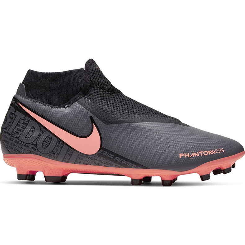 Zapatillas de fútbol Nike Phantom Vsn Academy Df FG / MG AO3258 080 gris, rosa gris