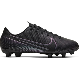 Zapatos de fútbol Nike Mercurial Vapor 13 Academy FG / MG Junior AT8123010 negro / gris / plateado negro