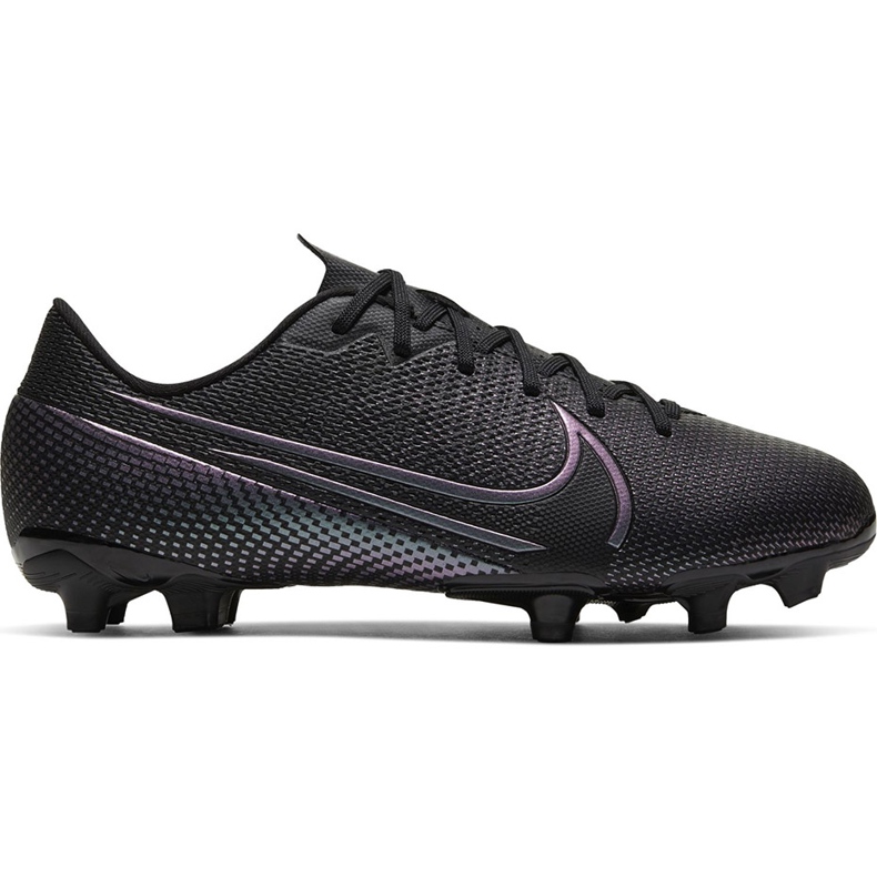 Zapatos de fútbol Nike Mercurial Vapor 13 Academy FG / MG Junior AT8123010 negro / gris / plateado negro