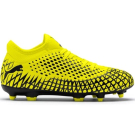 Botas de fútbol Puma Future 4.4 Fg Ag Junior amarillo-negro 105696 03