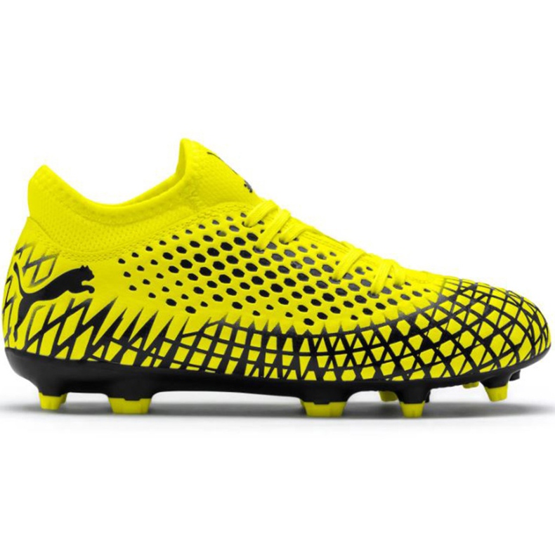 Botas de fútbol Puma Future 4.4 Fg Ag Junior amarillo-negro 105696 03