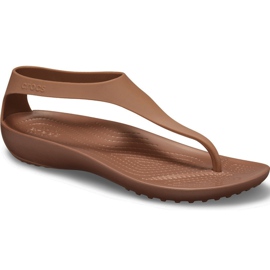 Crocs sandalias de mujer Serena Flip W marrón 205468 860
