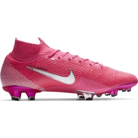 Zapatos de fútbol Nike Mercurial Superfly 7 Elite Km Fg DB5604 611 rosado rosado