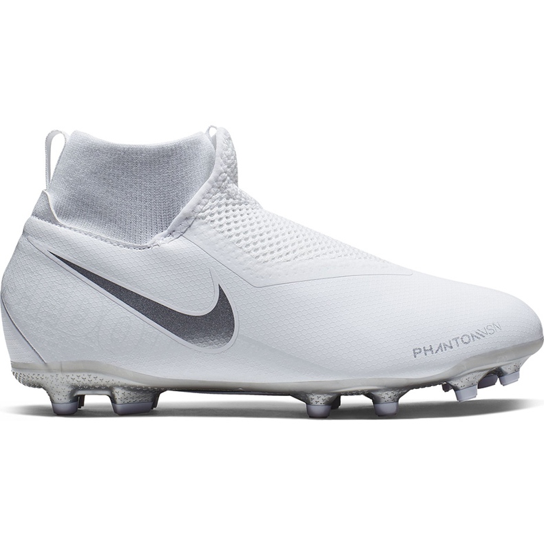 Zapatillas de fútbol Nike Phantom Vsn Academy Df FG / MG Jr AO3287 100 blanco blanco