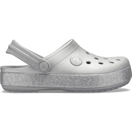 Crocs para niños Crocband Glitter Clog Niños, plata 205936040
