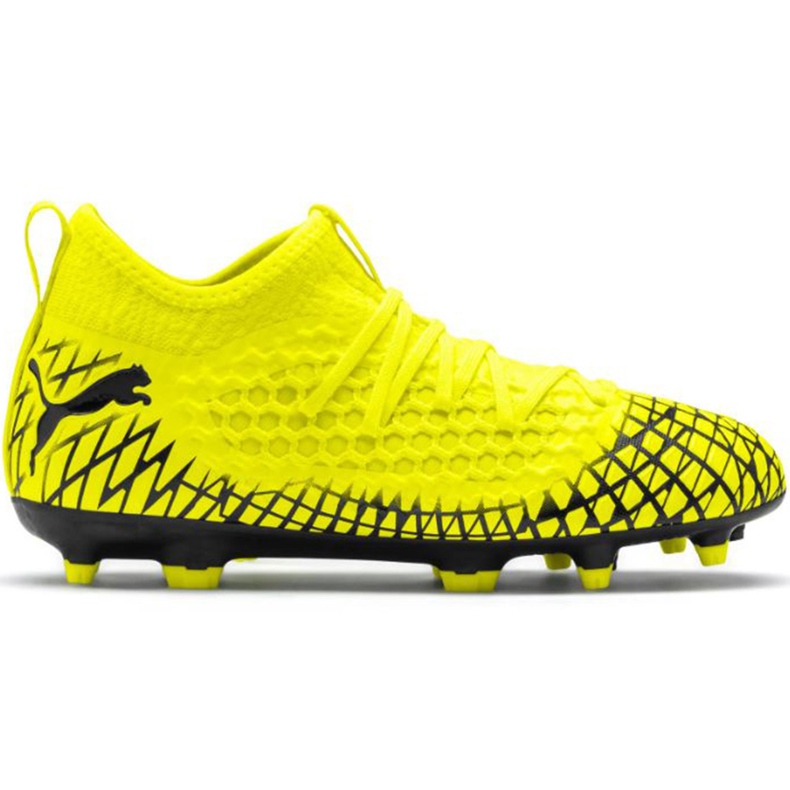 Botas de fútbol Puma Future 4.3 Netfit Fg Ag Junior amarillo-negro 105693 03 multicolor