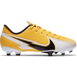 Calzado de fútbol Nike Mercurial Vapor 13 Academy FG / MG Junior AT8123 801 naranja amarillo