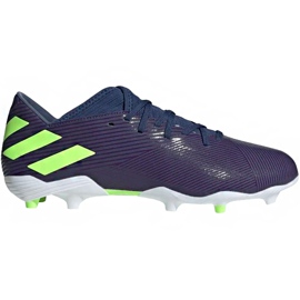Botas de fútbol adidas Nemeziz Messi 19.3 Fg EF1806 púrpura azul marino