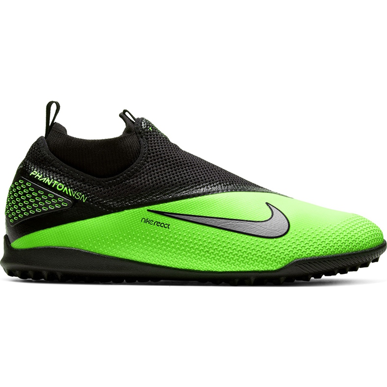 Calzado de fútbol Nike React Phantom Vsn 2 Pro Df Tf CD4174 036 multicolor verde