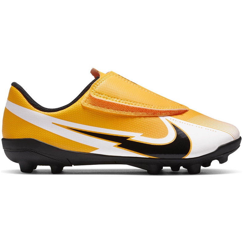 Zapatos de fútbol Nike Mercurial Vapor 13 Club Mg PS (V) Junior AT8162 801 naranja amarillo