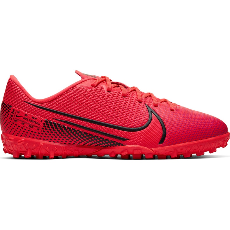 Calzado de fútbol Nike Mercurial Vapor 13 Academy Tf Junior AT8145 606 rojo rojo