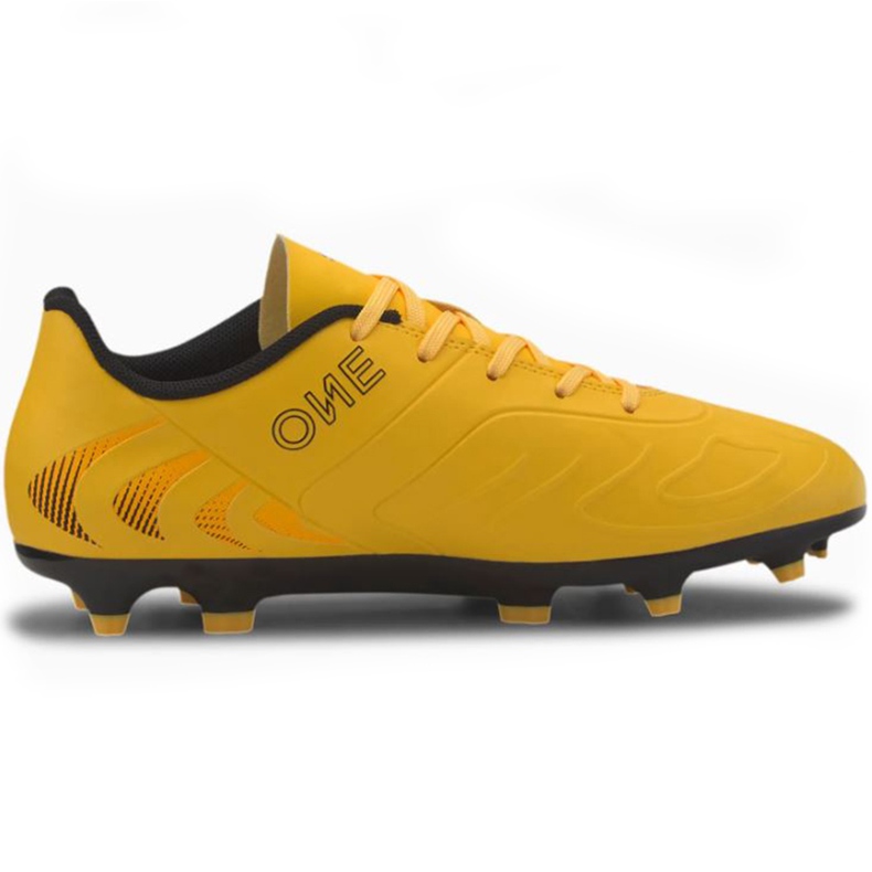 Botas de fútbol Puma One 20.4 Fg Ag Junior 105840 01 amarillo